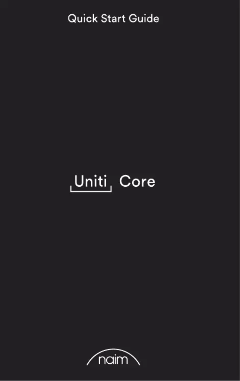 Page 1 de la notice Guide de démarrage rapide Naim Uniti Core