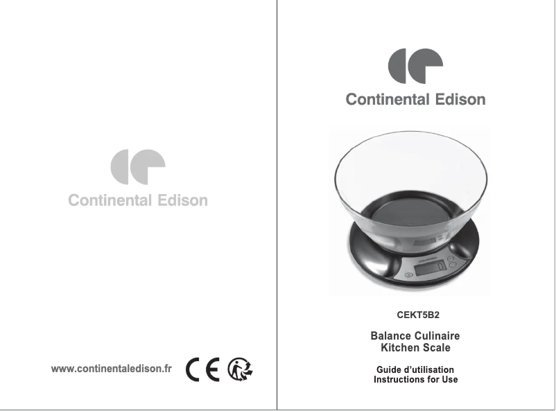 Image de la première page du manuel de l'appareil CEKT5B2