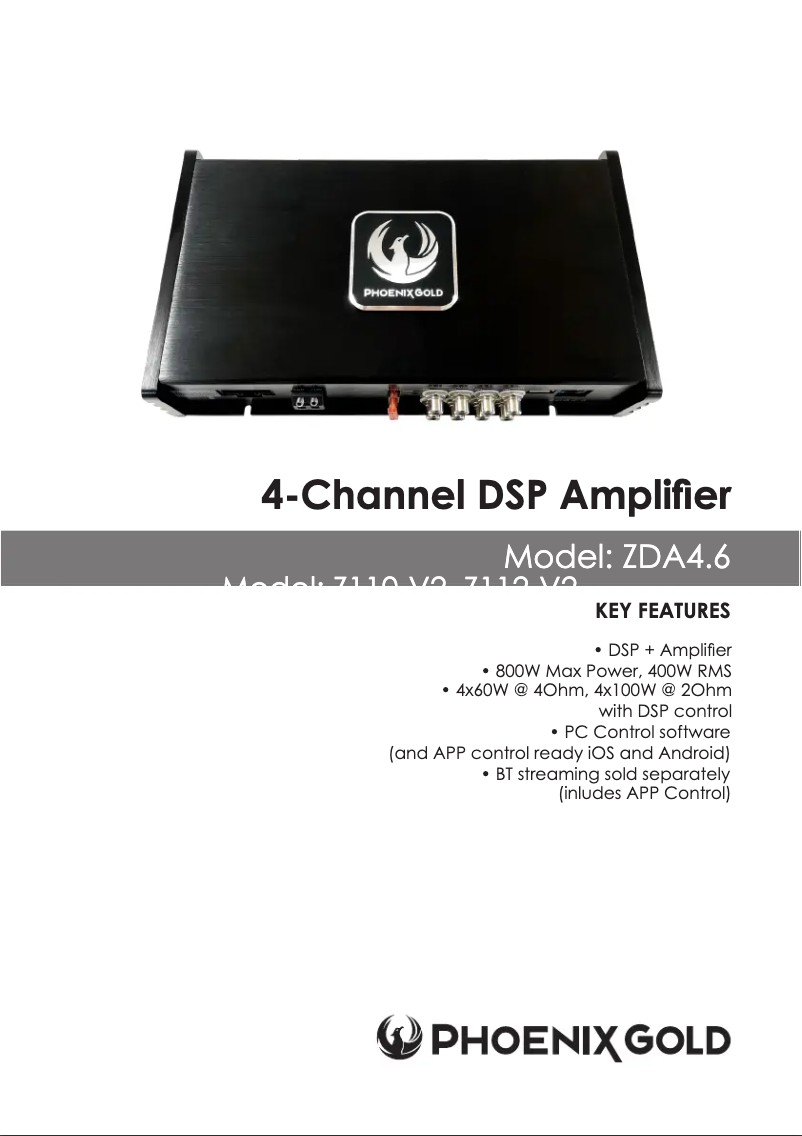 Page n°1 - Manuel utilisateur Phoenix Gold ZDA4.6