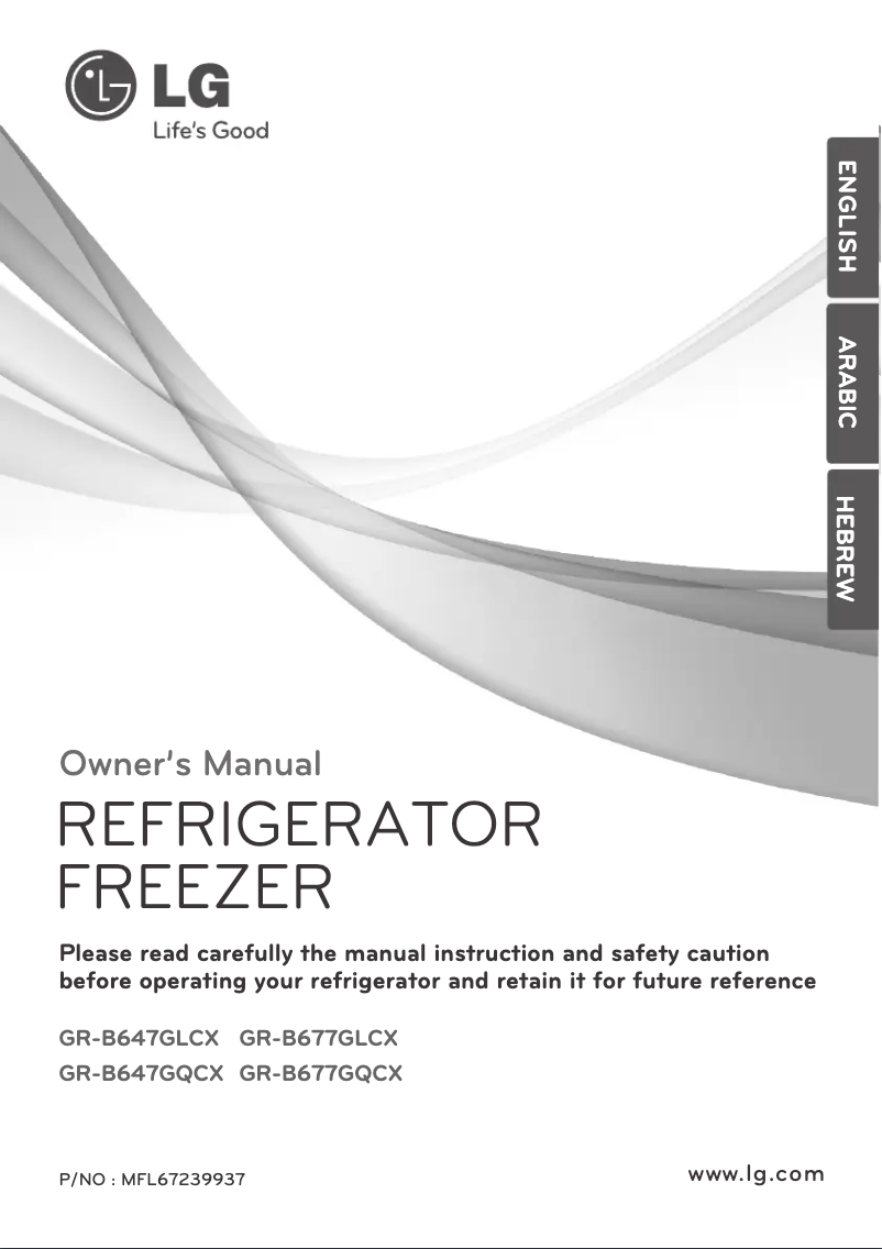 Página 1 del manual Manual de usuario LG GR-B677GLCX