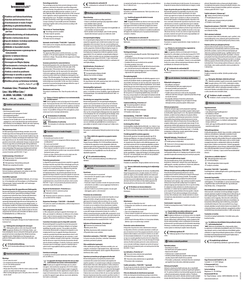 Image de la première page du manuel de l'appareil Premium-Line