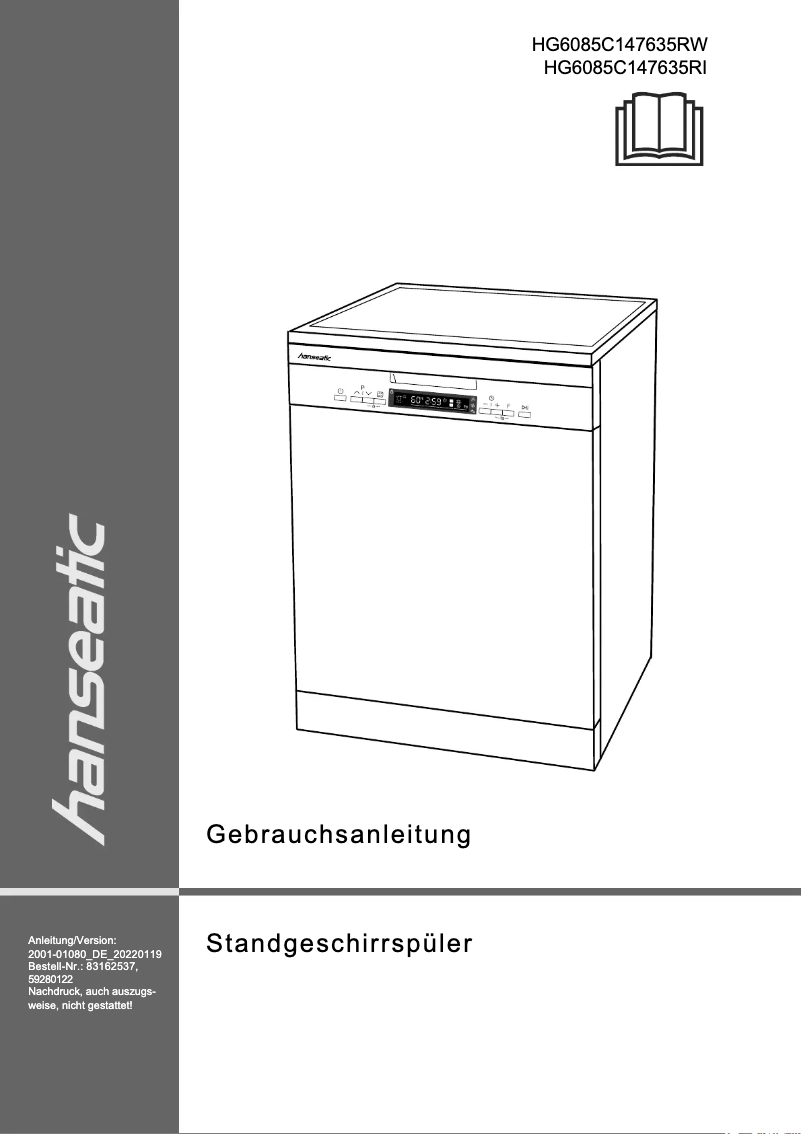 Page 1 de la notice Manuel utilisateur Hanseatic HG6085C147635RI