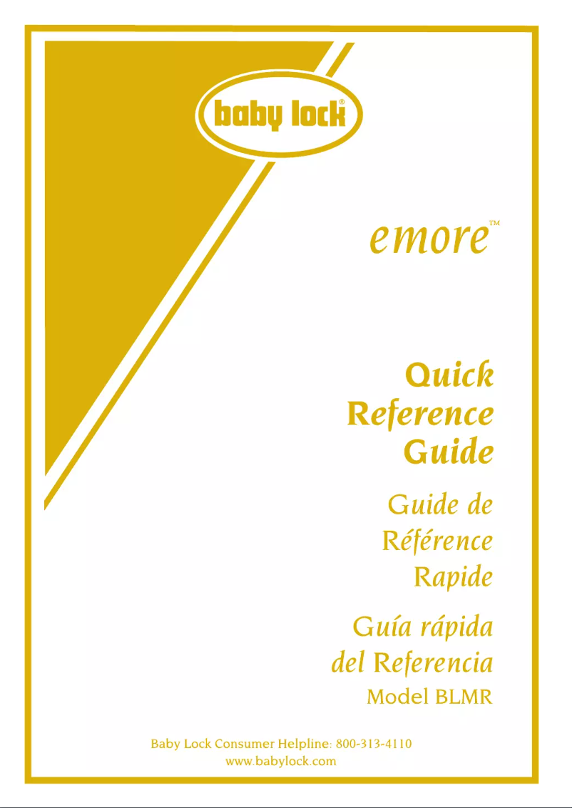 Page 1 de la notice Manuel utilisateur Baby Lock Emore BLMR