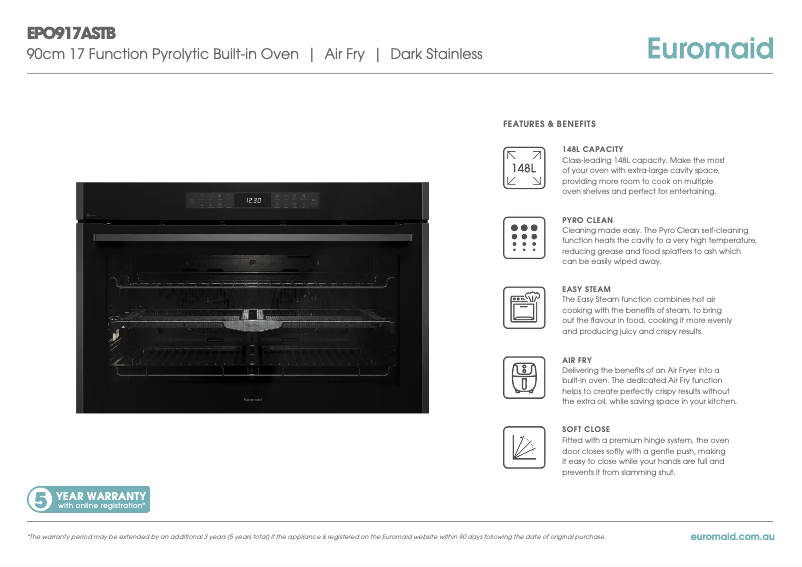 Image de la première page du manuel de l'appareil EPO917ASTB
