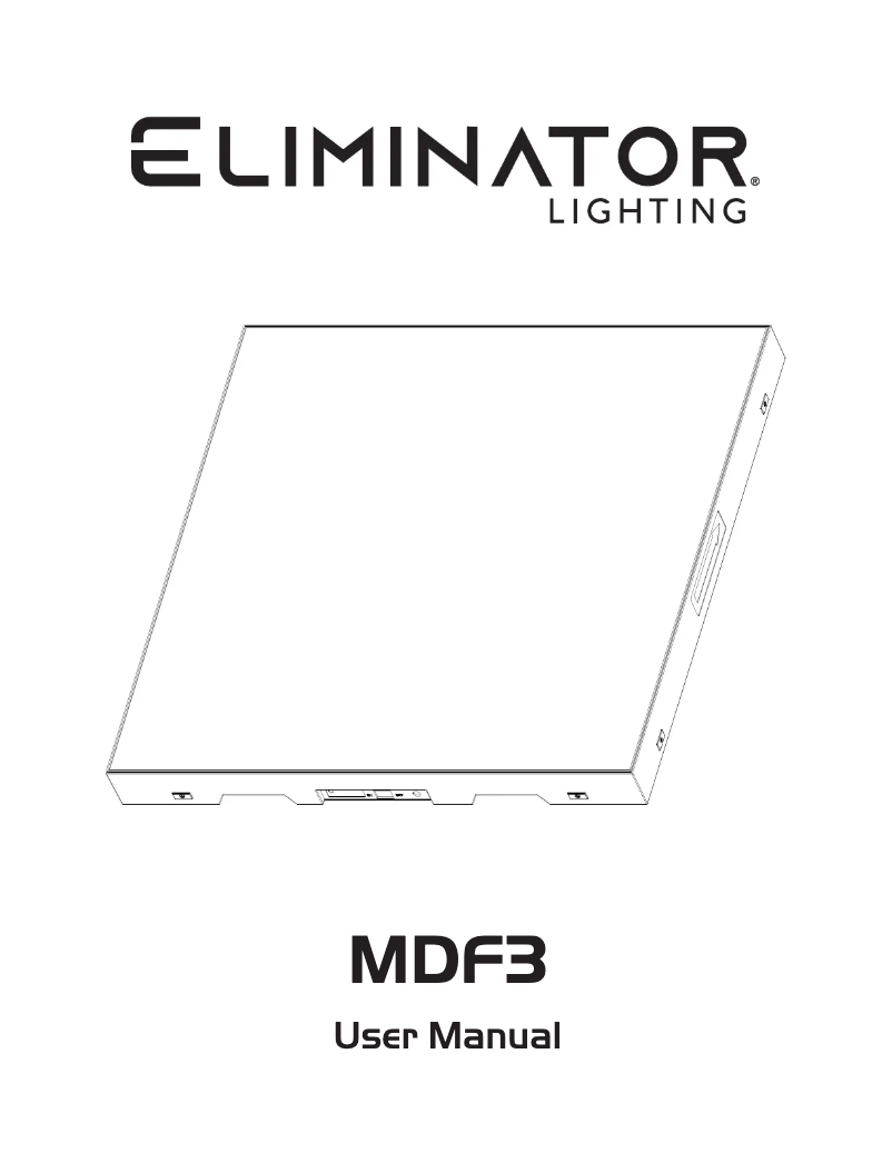 Page n°1 - Manuel utilisateur Eliminator Lighting MDF3
