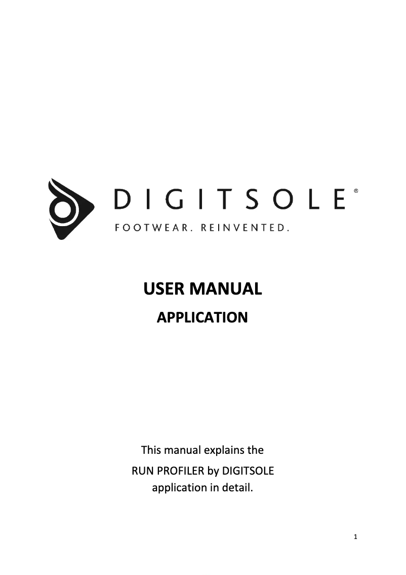 Page n°1 - Manuel utilisateur DigitSole Run Profiler