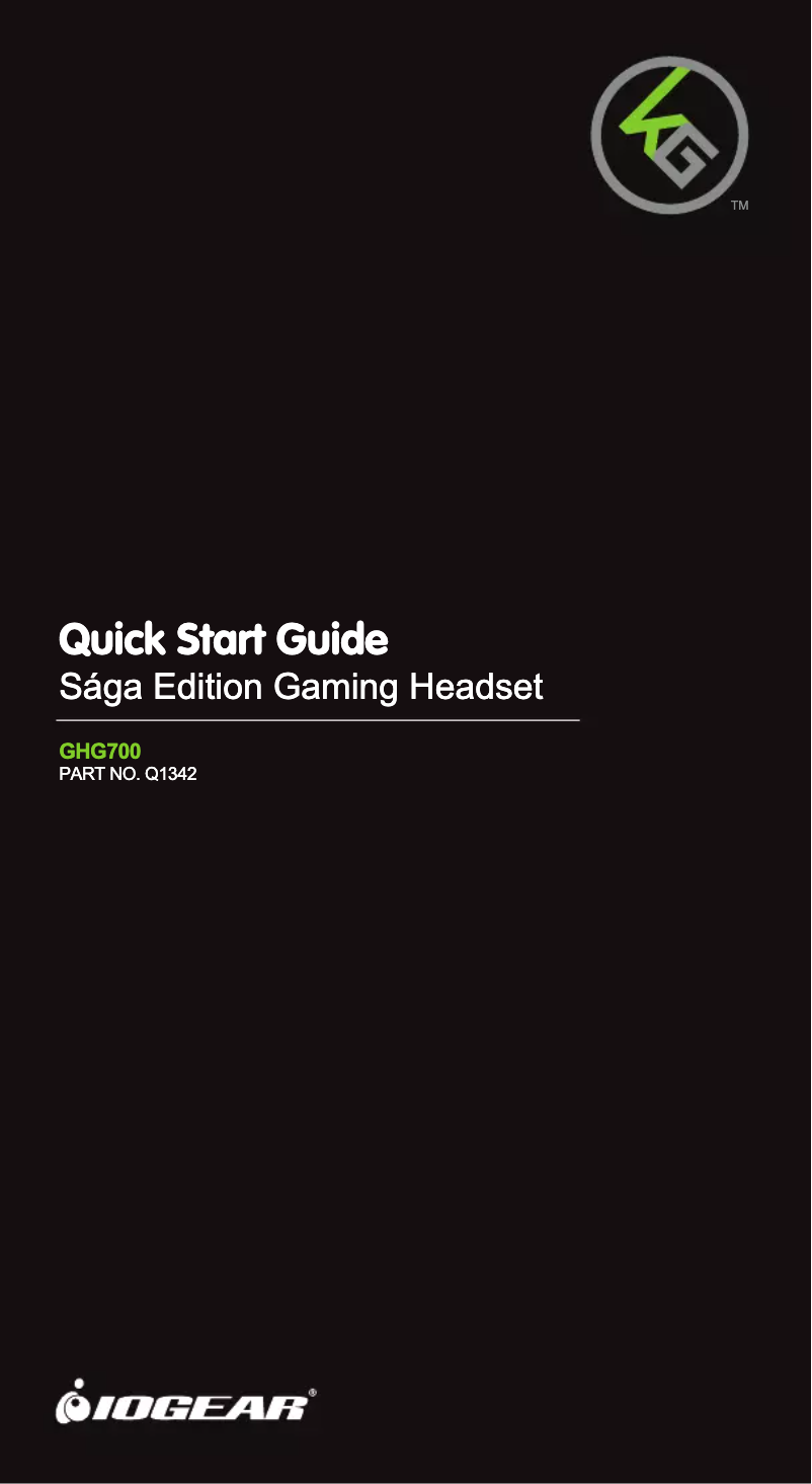 Page n°1 - Manuel utilisateur iogear Kaliber Gaming GHG700