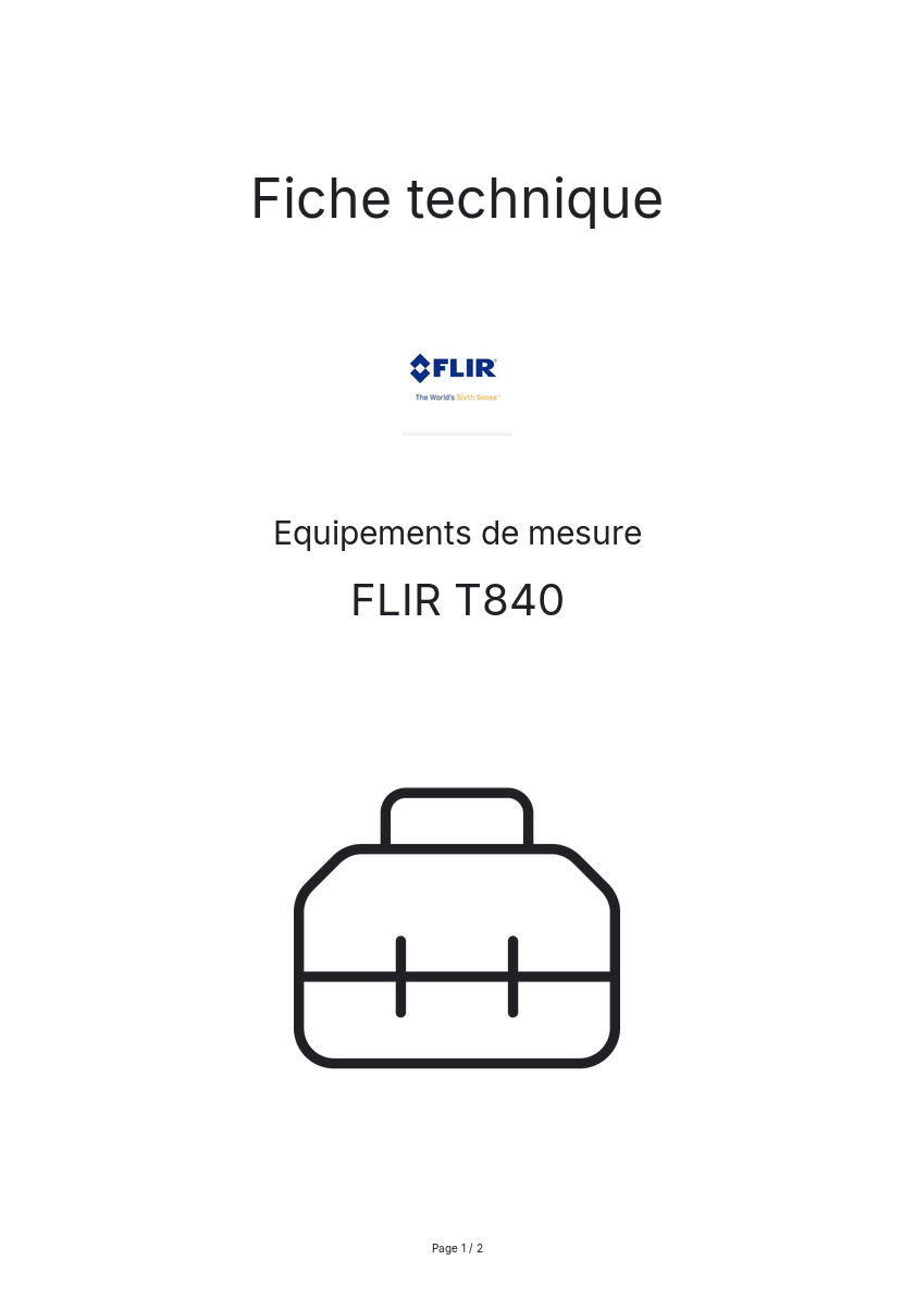 Image de la première page du manuel de l'appareil T840