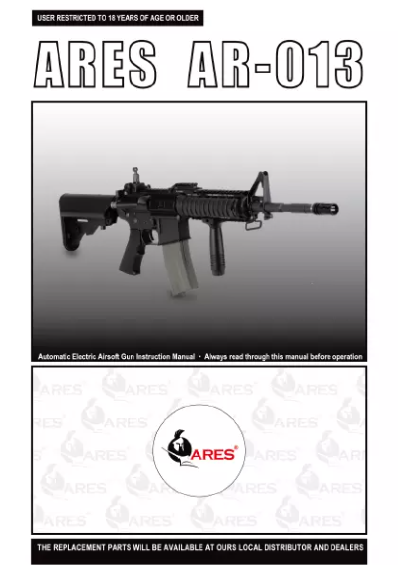 Image de la première page du manuel de l'appareil AR-013