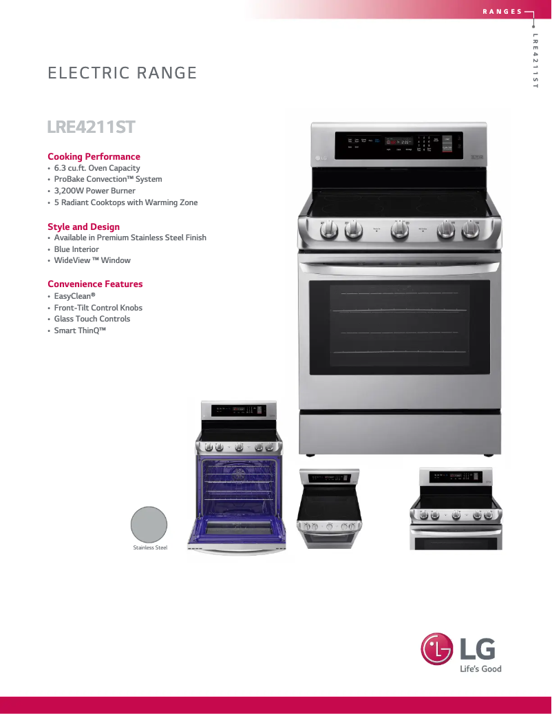 Página 1 del manual Ficha técnica LG LRE4211ST
