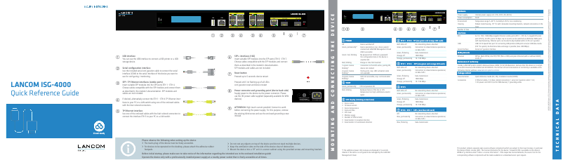 Page n°1 - Manuel utilisateur Lancom ISG-4000