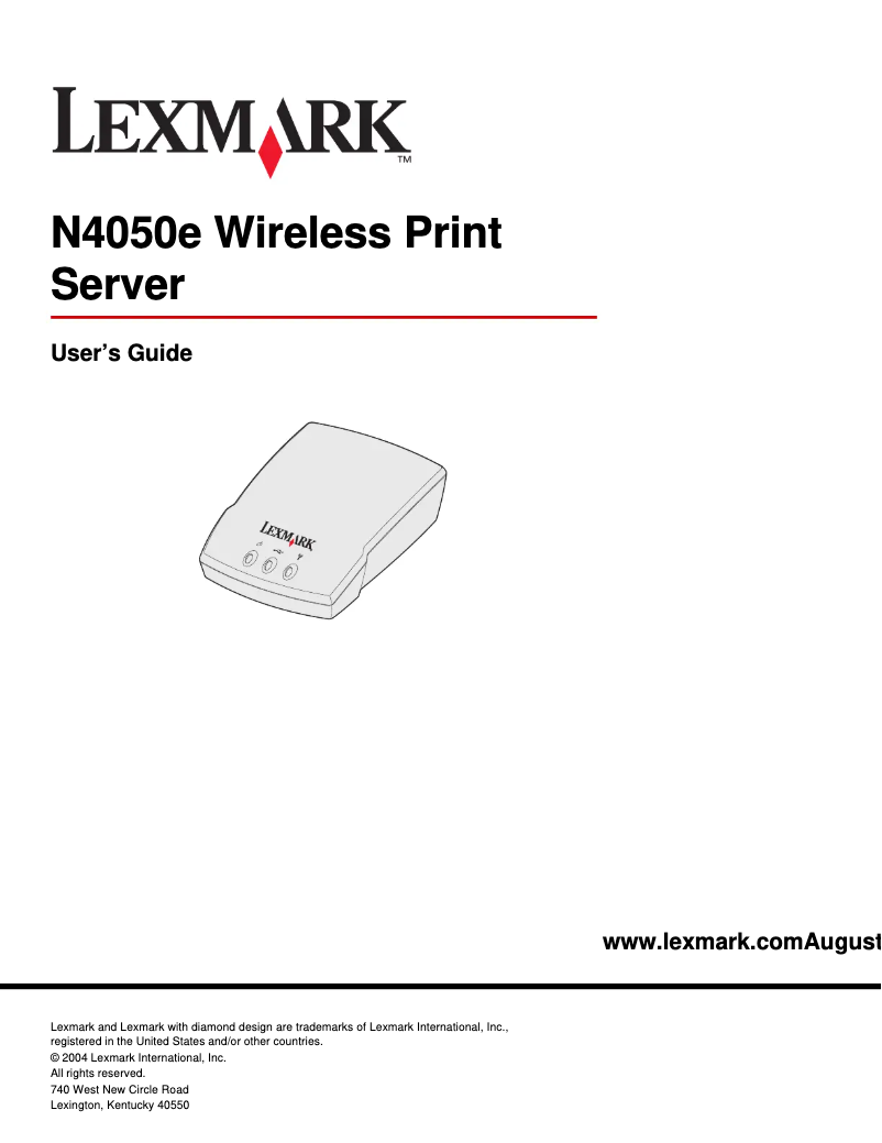 Page 1 de la notice Manuel utilisateur Lexmark MarkNet N4050e