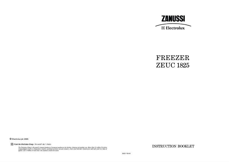 Image de la première page du manuel de l'appareil ZEUC1825