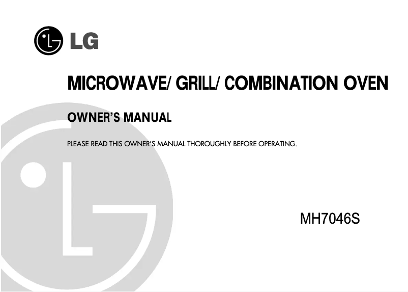 Page 1 de la notice Manuel utilisateur LG MH7046S