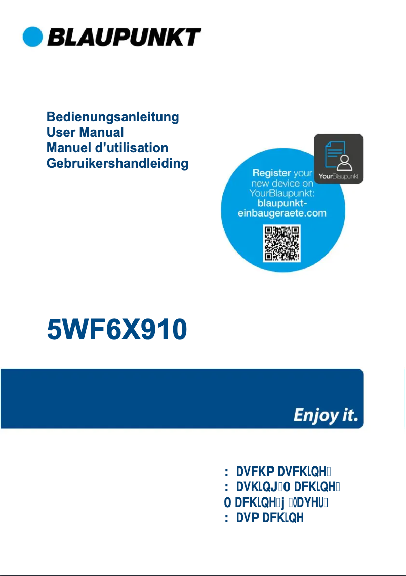 Page n°1 - Guide d'installation Blaupunkt 5WF6X910