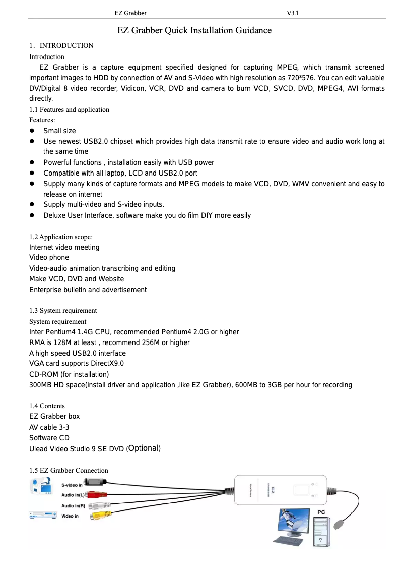 Image de la première page du manuel de l'appareil VC500 One Touch