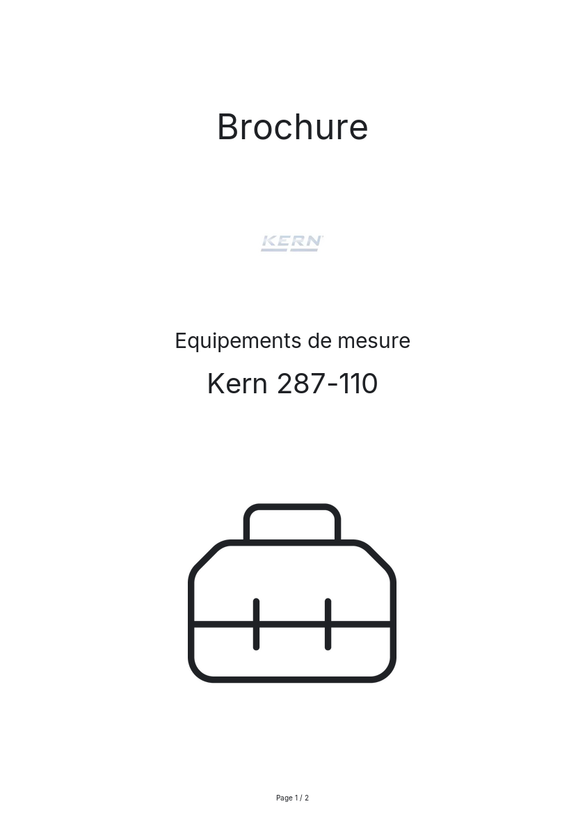 Image de la première page du manuel de l'appareil 287-110
