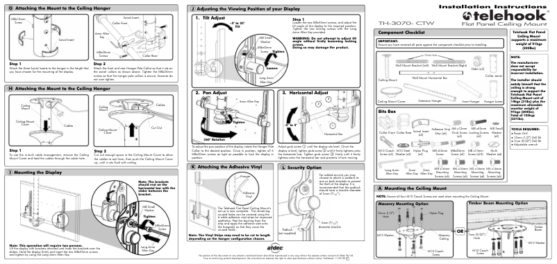 Imagen de la primera página del manual del dispositivo TH-3070-CTW-TAA