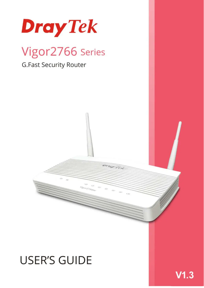 Page n°1 - Manuel utilisateur Draytek Vigor 2766ac