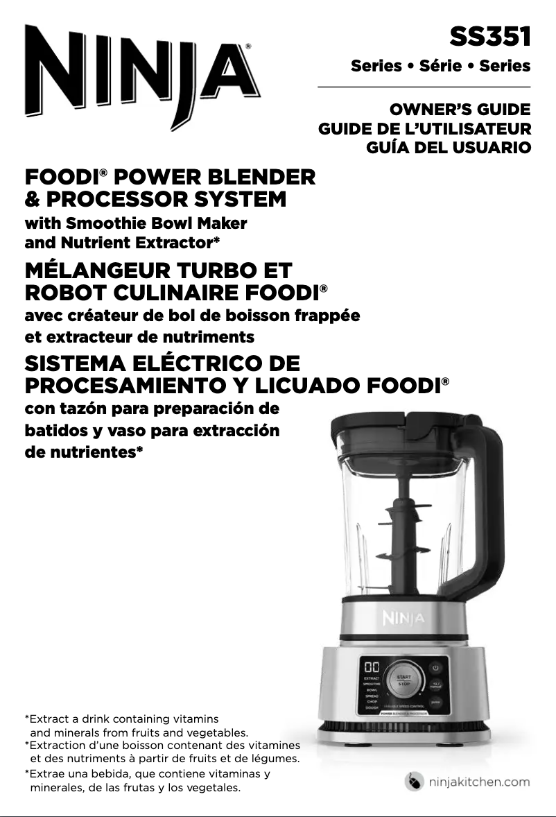 Page n°1 - Manuel utilisateur Ninja SS351