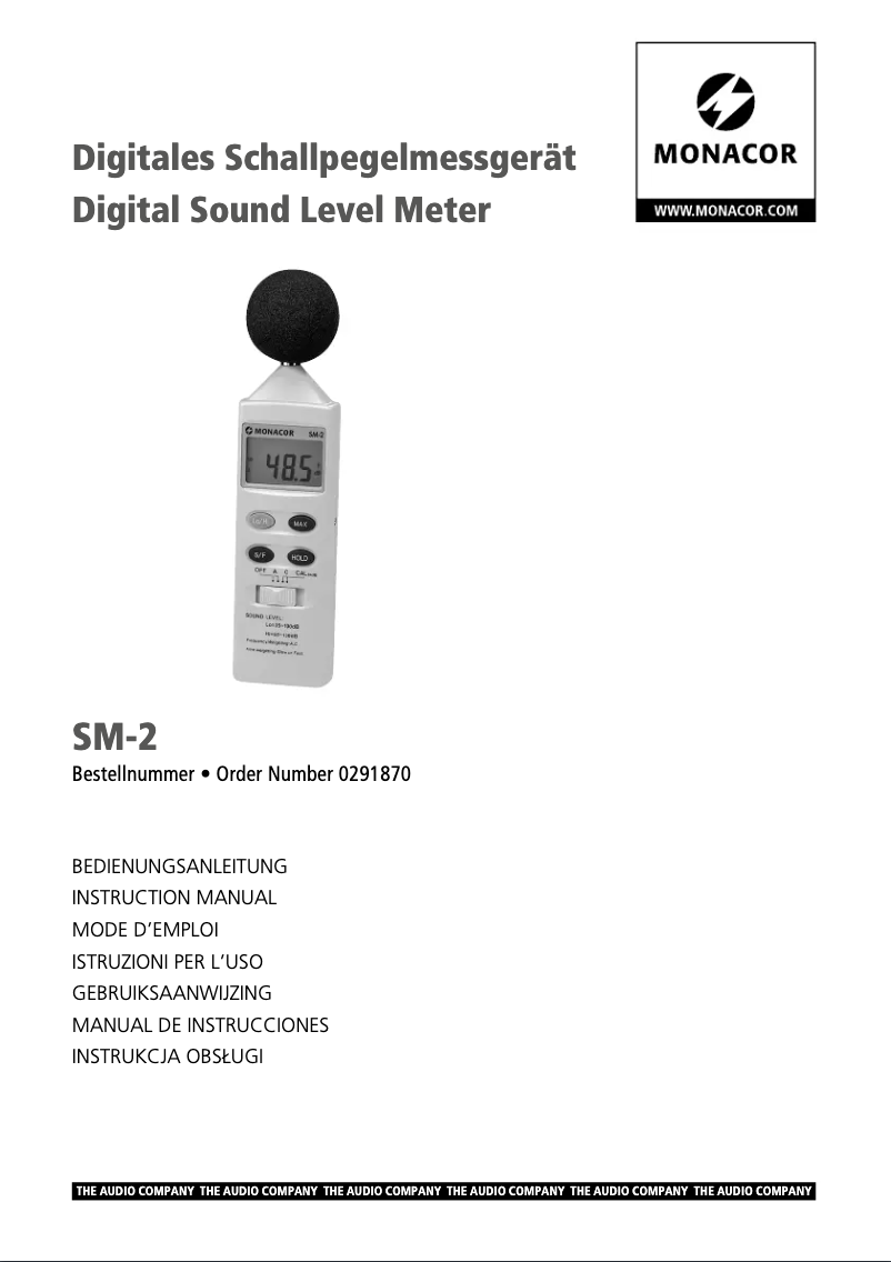 Image de la première page du manuel de l'appareil SM-2
