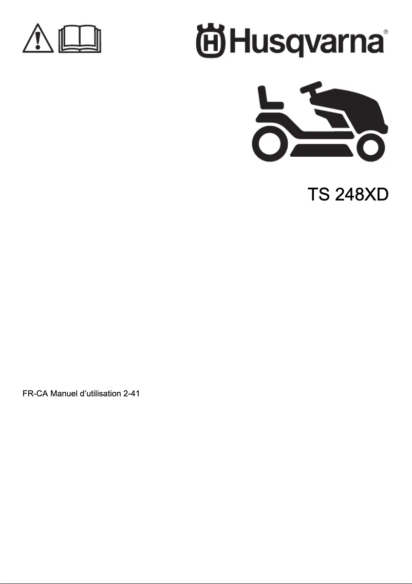 Page n°1 - Manuel utilisateur Husqvarna TS 248XD