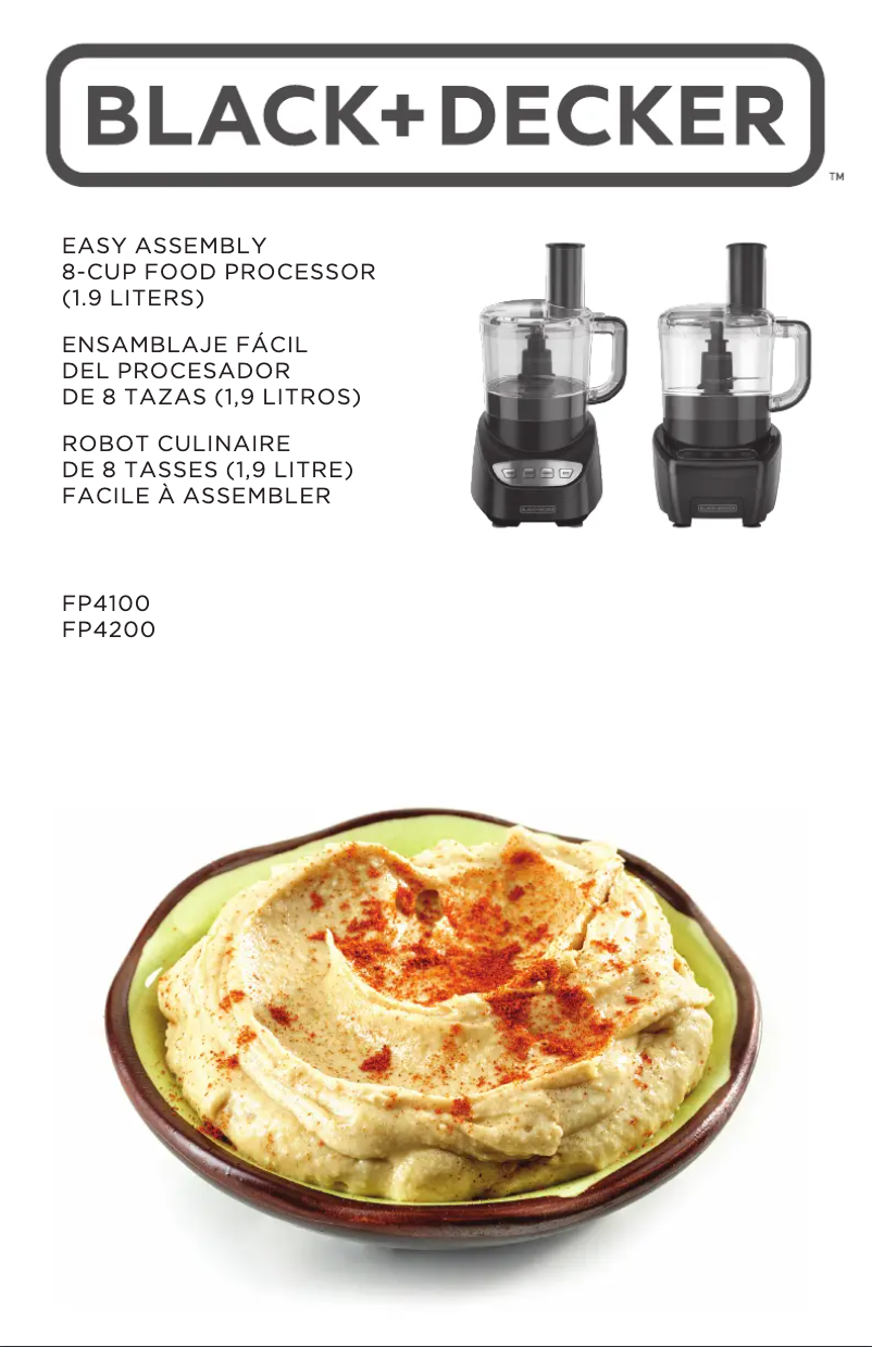 Page 1 de la notice Manuel utilisateur Black & Decker FP4200B