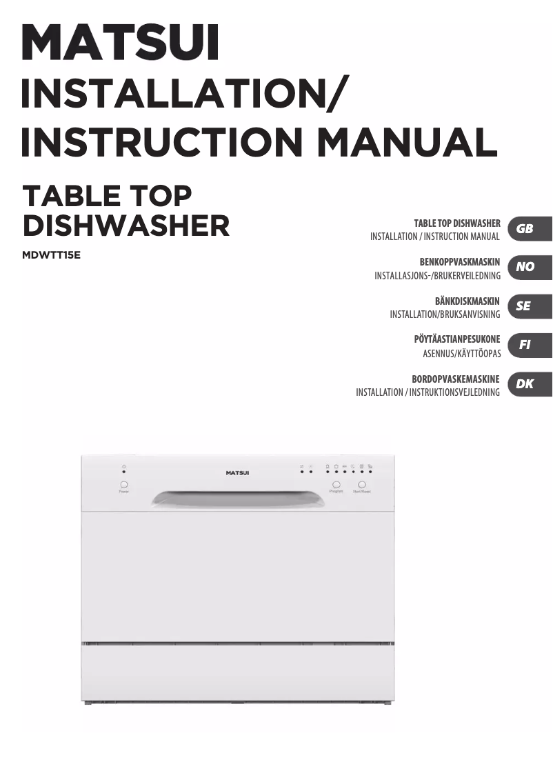 Página 1 del manual Manual de usuario Matsui MDWTT15E