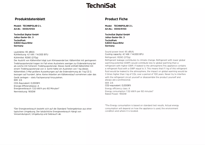 Image de la première page du manuel de l'appareil Technipolar 2 L