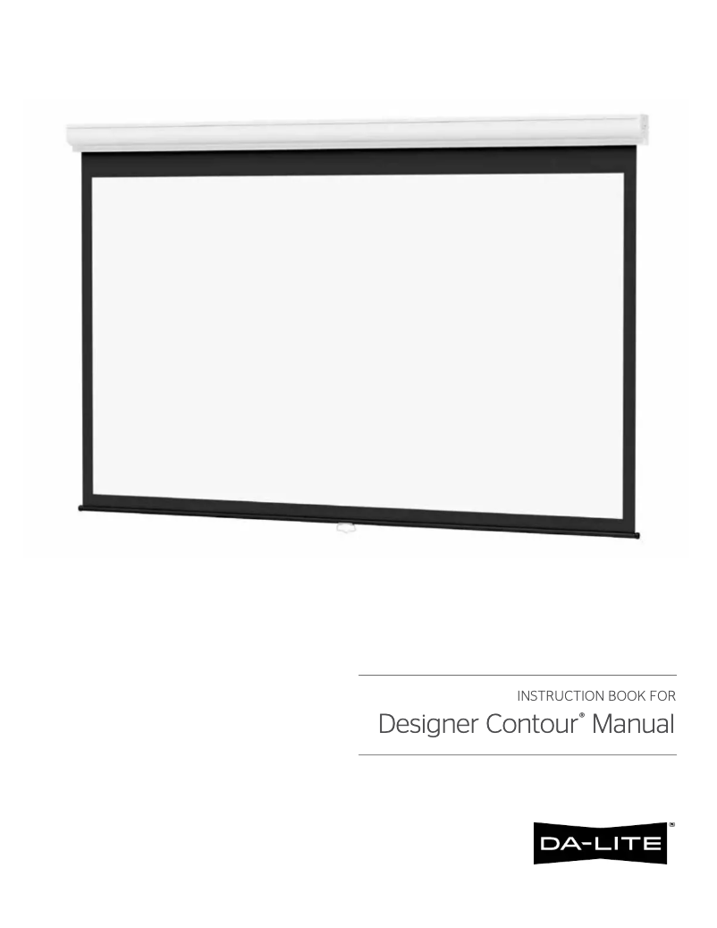 Page 1 de la notice Manuel utilisateur Da-Lite Designer Contour Manual 91980C