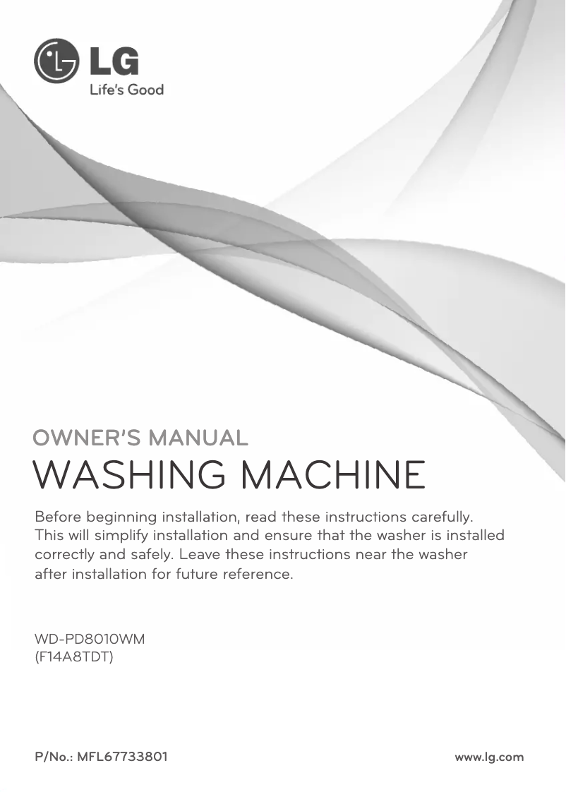 Image de la première page du manuel de l'appareil WD-PD8010WM