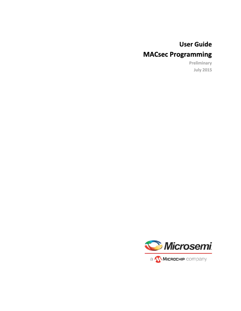 Page 1 de la notice Manuel utilisateur Microchip VSC8254