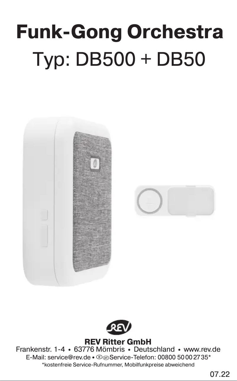 Page 1 de la notice Manuel utilisateur REV DB500