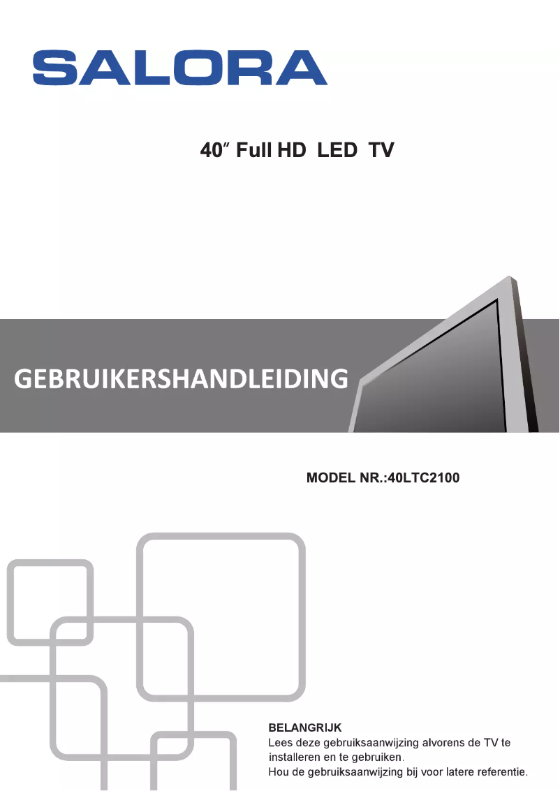 Page 1 de la notice Manuel utilisateur Salora 40LTC2100