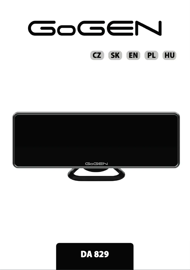 Page 1 de la notice Manuel utilisateur GoGen DA829