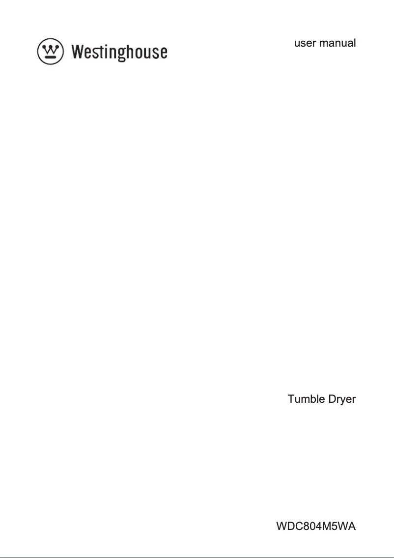 Image de la première page du manuel de l'appareil WDC804M5WA