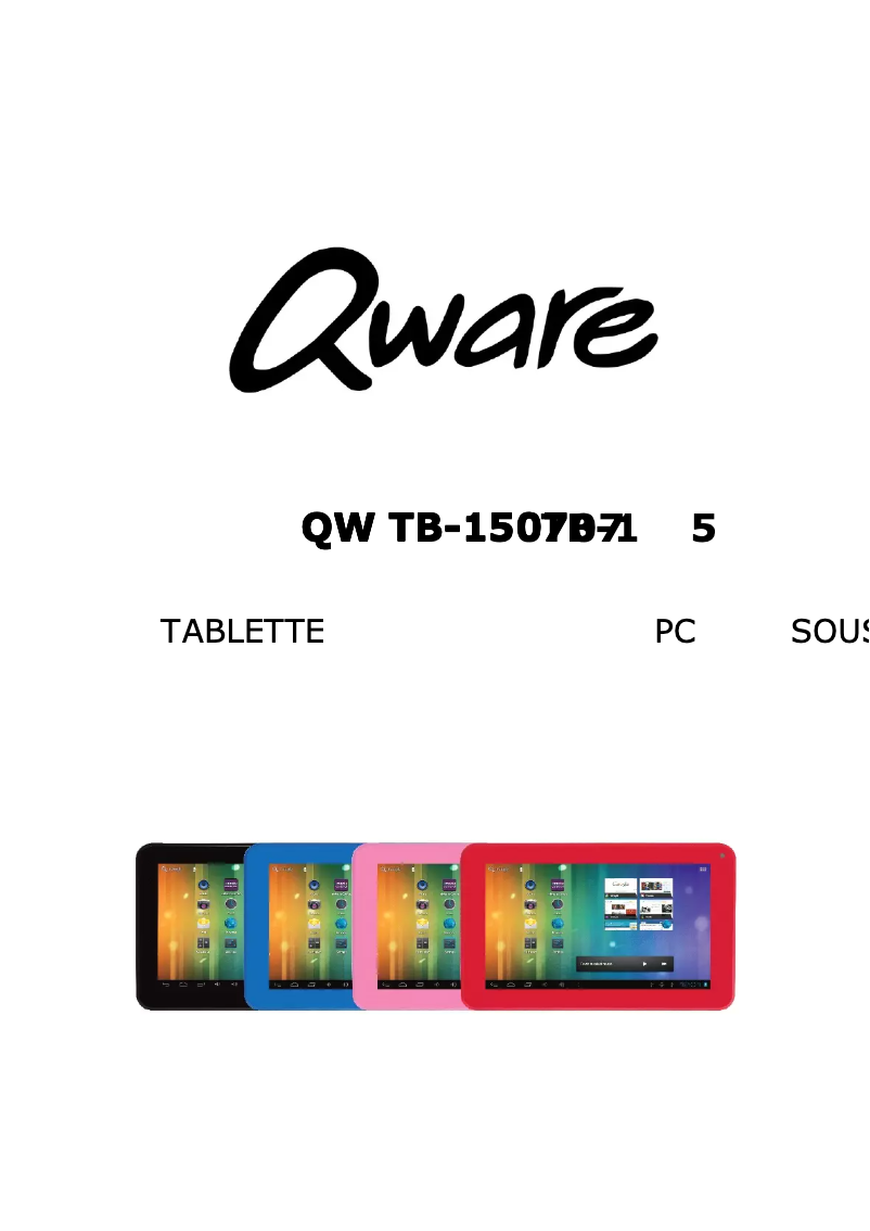 Page 1 de la notice Manuel utilisateur Qware TB-1507
