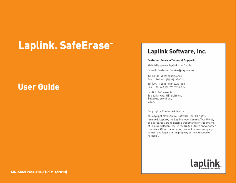 Image de la première page du manuel de l'appareil SafeErase