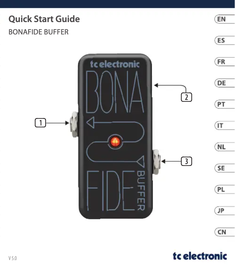 Page n°1 - Manuel utilisateur TC Electronic BonaFide Buffer