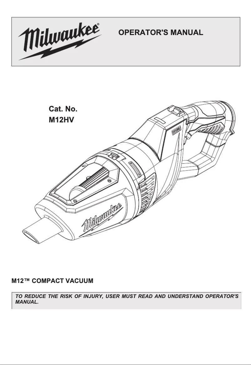 Page n°1 - Manuel utilisateur Milwaukee M12 Compact