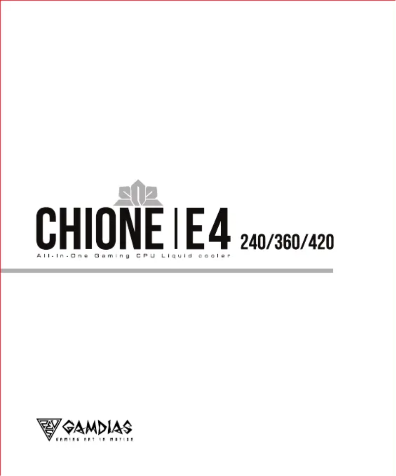 Page n°1 - Manuel utilisateur Gamdias Chione E4-360
