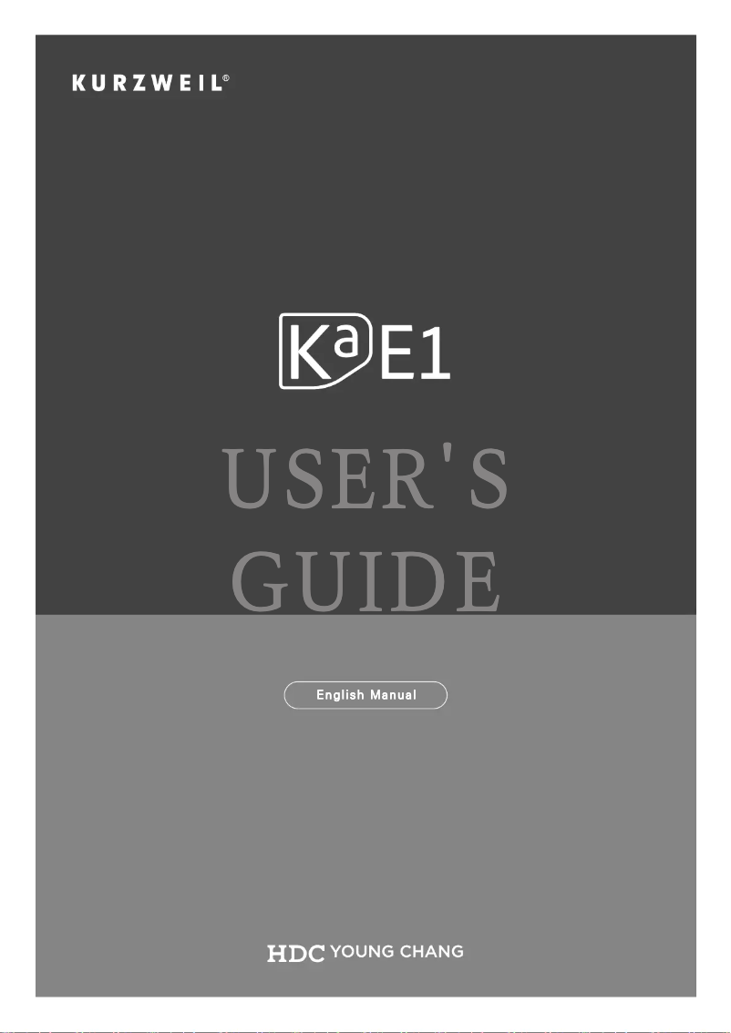Página 1 del manual Manual de usuario Kurzweil KaE1