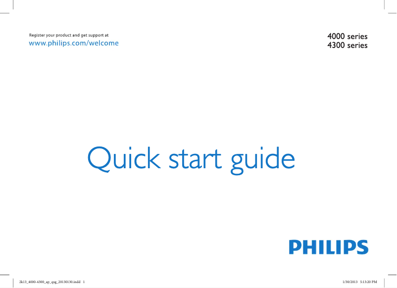 Imagen de la primera página del manual del dispositivo 42PFL4308S