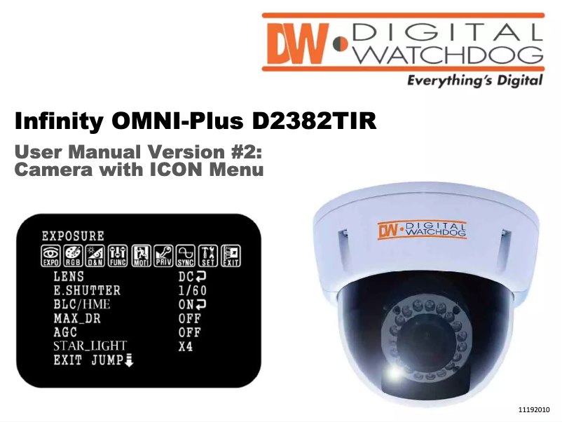 Page n°1 - Manuel utilisateur Digital Watchdog Infinity Omni-Plus DWC-D2382TIR