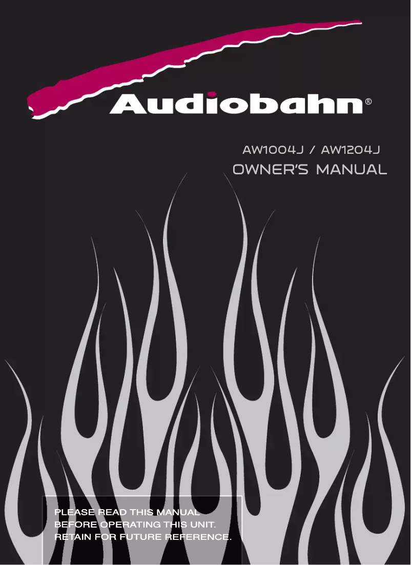 Page 1 de la notice Manuel utilisateur Audiobahn AW1004J