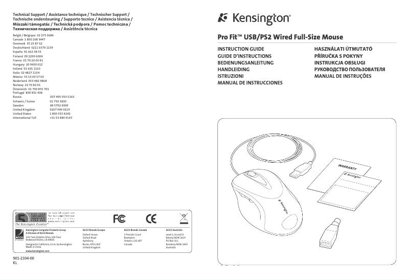 Page n°1 - Manuel utilisateur Kensington Pro Fit K72343EU