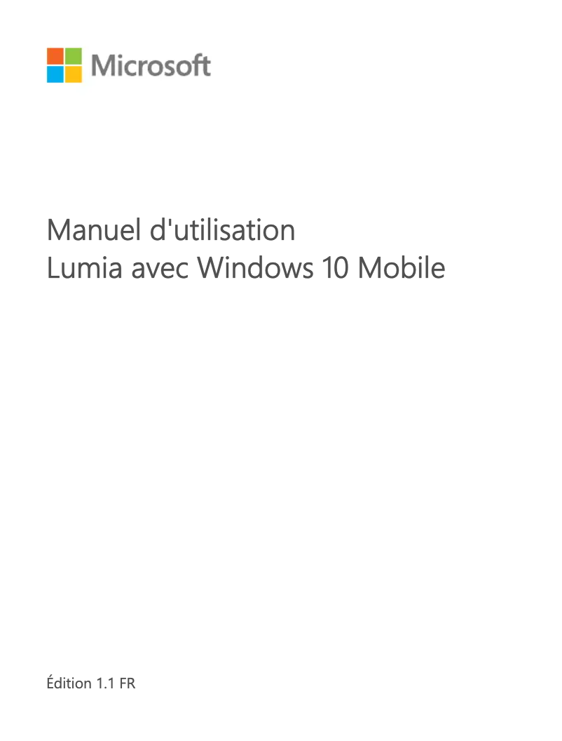 Page n°1 - Manuel utilisateur Microsoft Lumia 950 Dual SIM