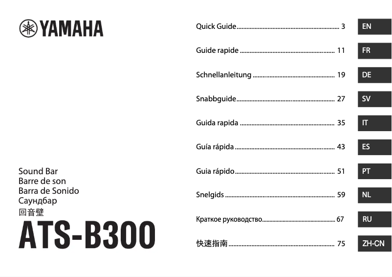 Page n°1 - Manuel utilisateur Yamaha ATS-B300