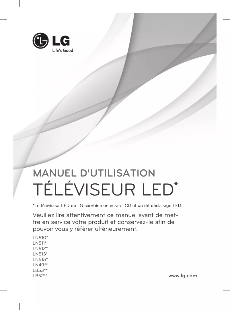Page n°1 - Manuel utilisateur LG 39LN5100