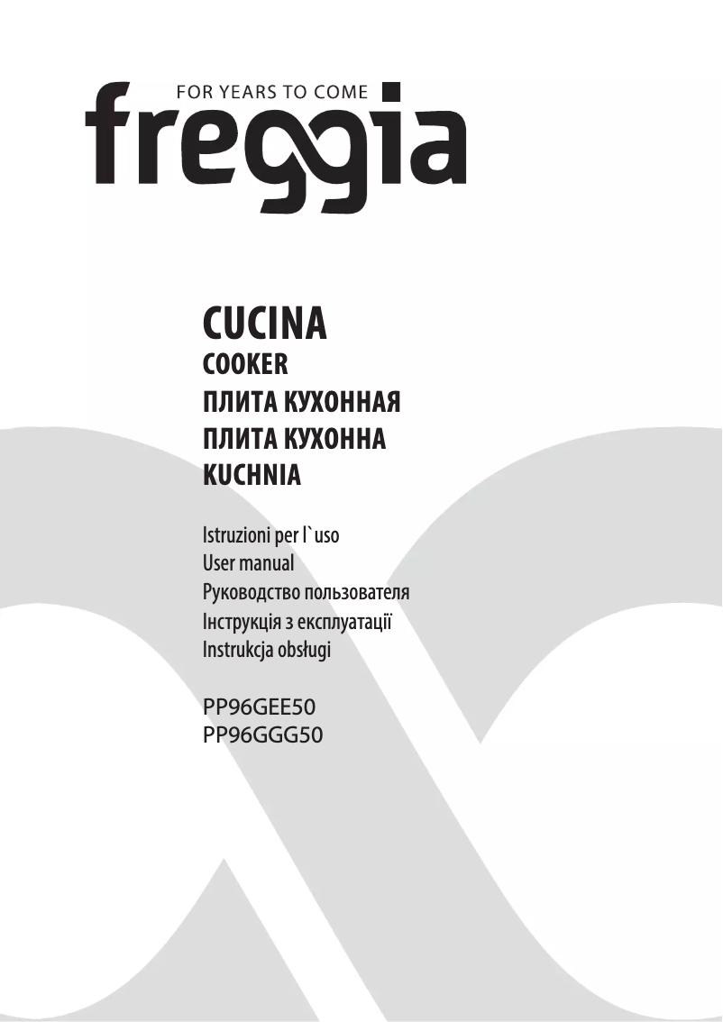 Page n°1 - Manuel utilisateur Freggia PP96GEE50X